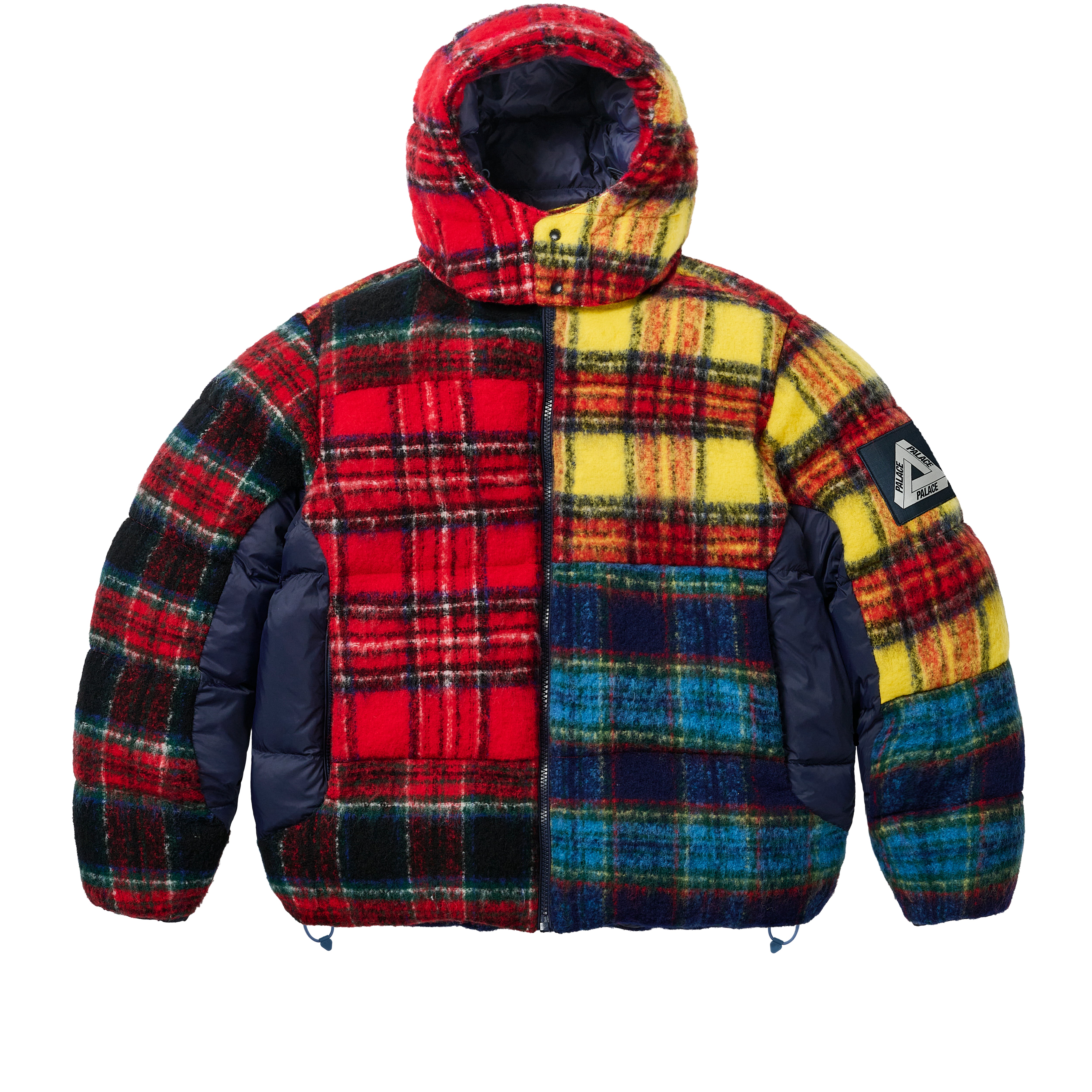 MOHAIR WOOL PUFFA JACKET PATCHWORK