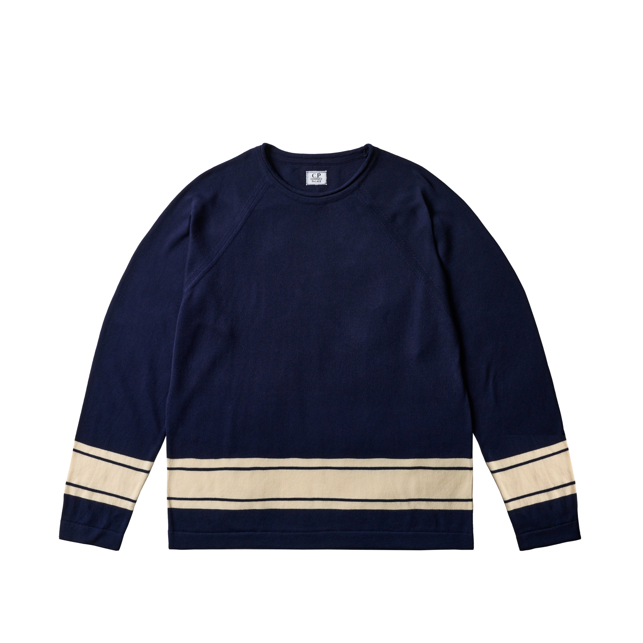 PALACE C.P. COMPANY COTTON SEA ISLAND MOCK NECK KNIT NAVY