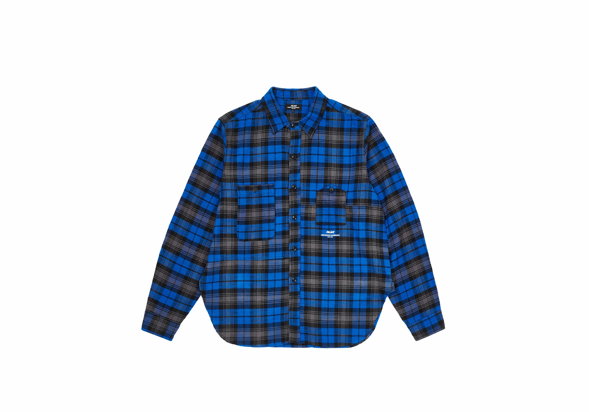 PALACE ENGINEERED GARMENTS PANEL CHECK WORK SHIRT BLUE