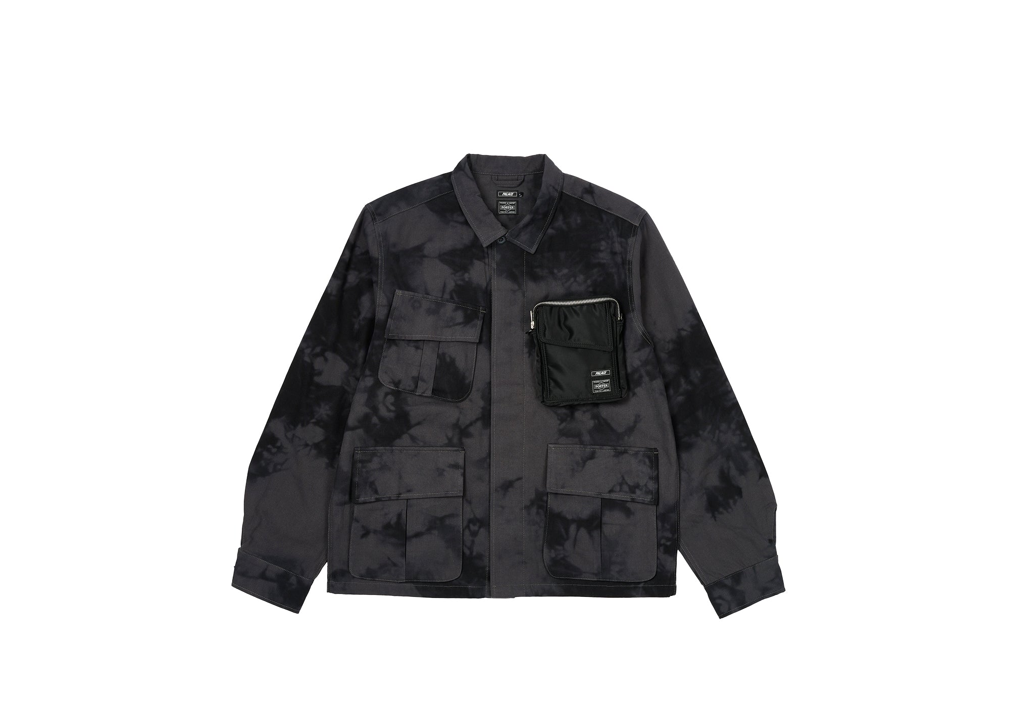 PALACE PORTER JACKET BLACK WAVE DYE