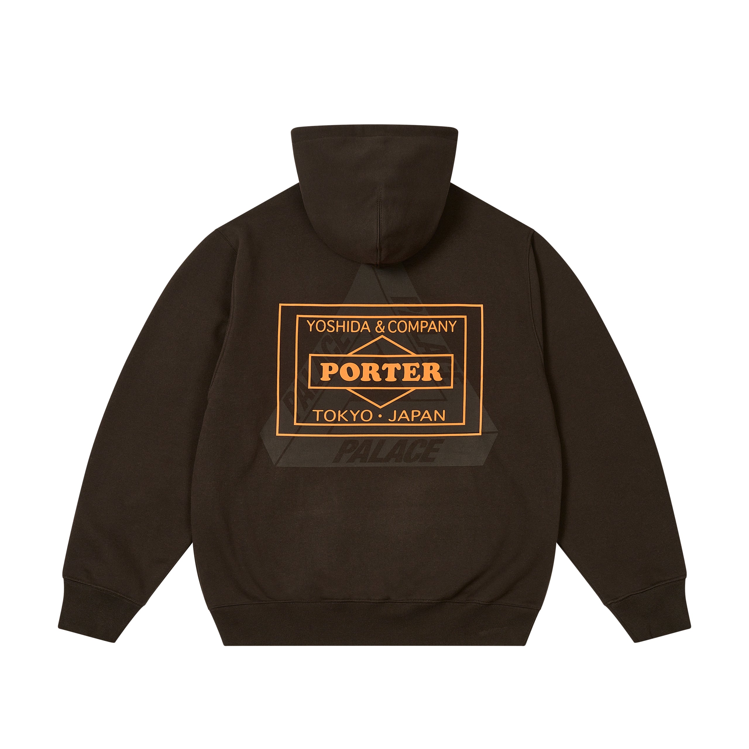 PALACE PORTER LOGO HOOD BLACK