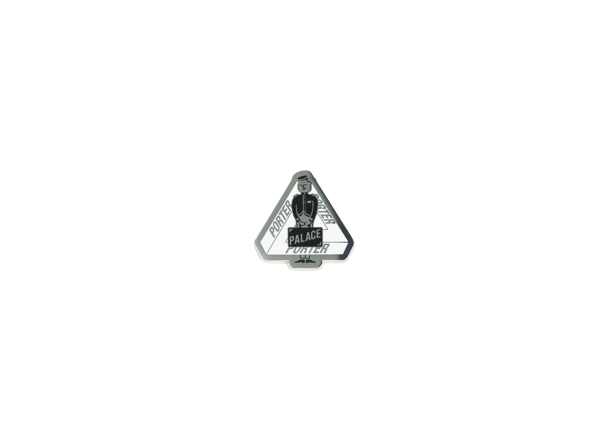 PALACE PORTER PIN BADGE SILVER
