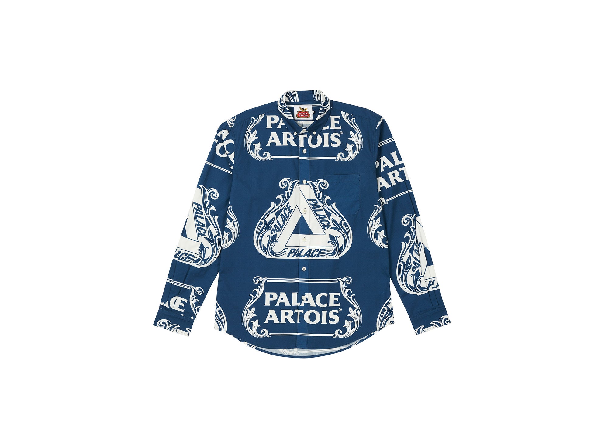 PALACE STELLA ARTOIS OXFORD SHIRT NAVY / WHITE