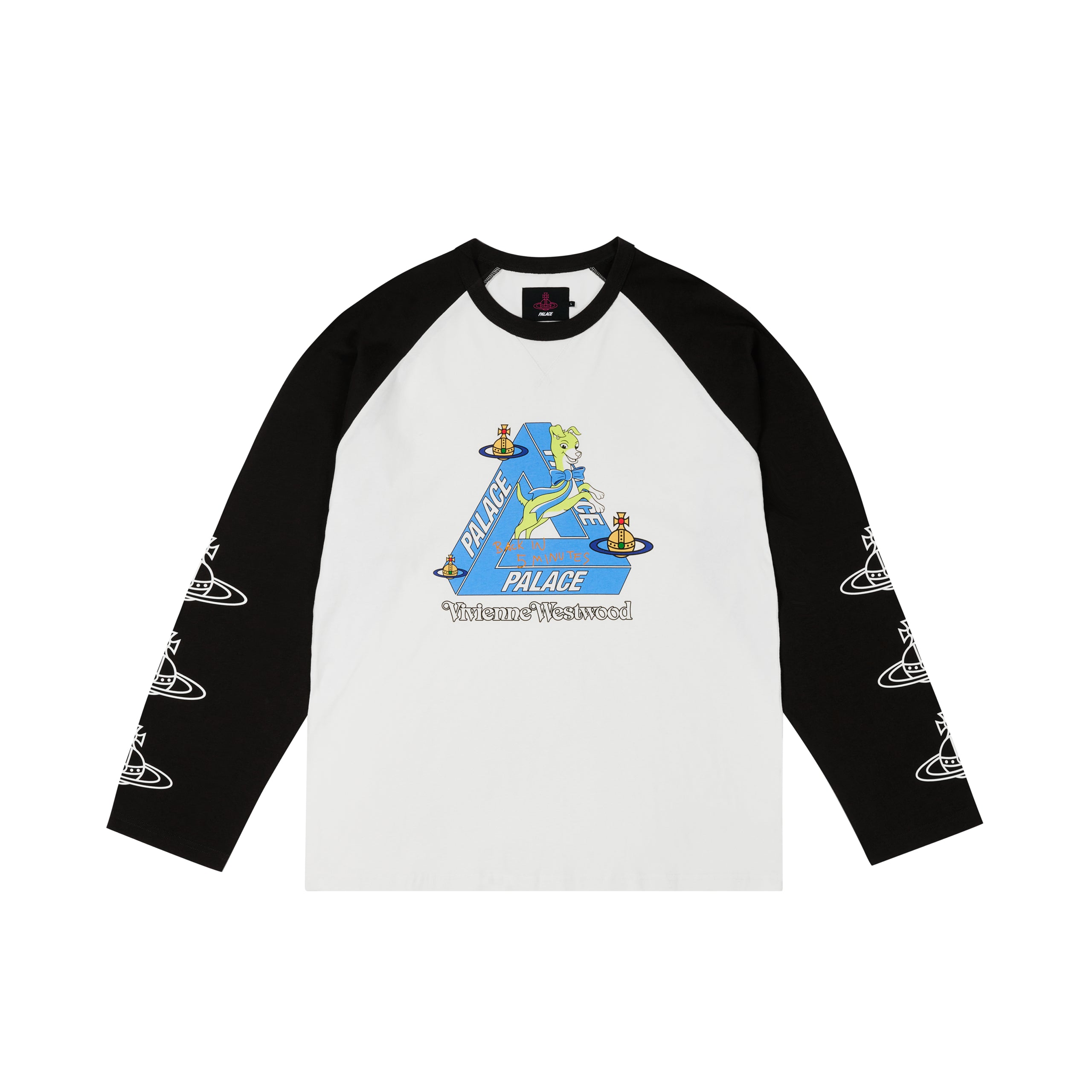 PALACE VIVIENNE WESTWOOD RAGLAN LONGSLEEVE WHITE/BLACK