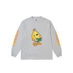 Palace restock - PALACE WORLD INDUSTRIES LONGSLEEVE GREY MARL