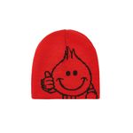 PALACE WORLD INDUSTRIES REVERSO NEIN CUFF BEANIE RED / BLACK