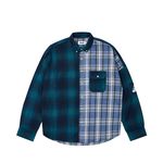 PATCHY FLANNEL SHIRT BLUE