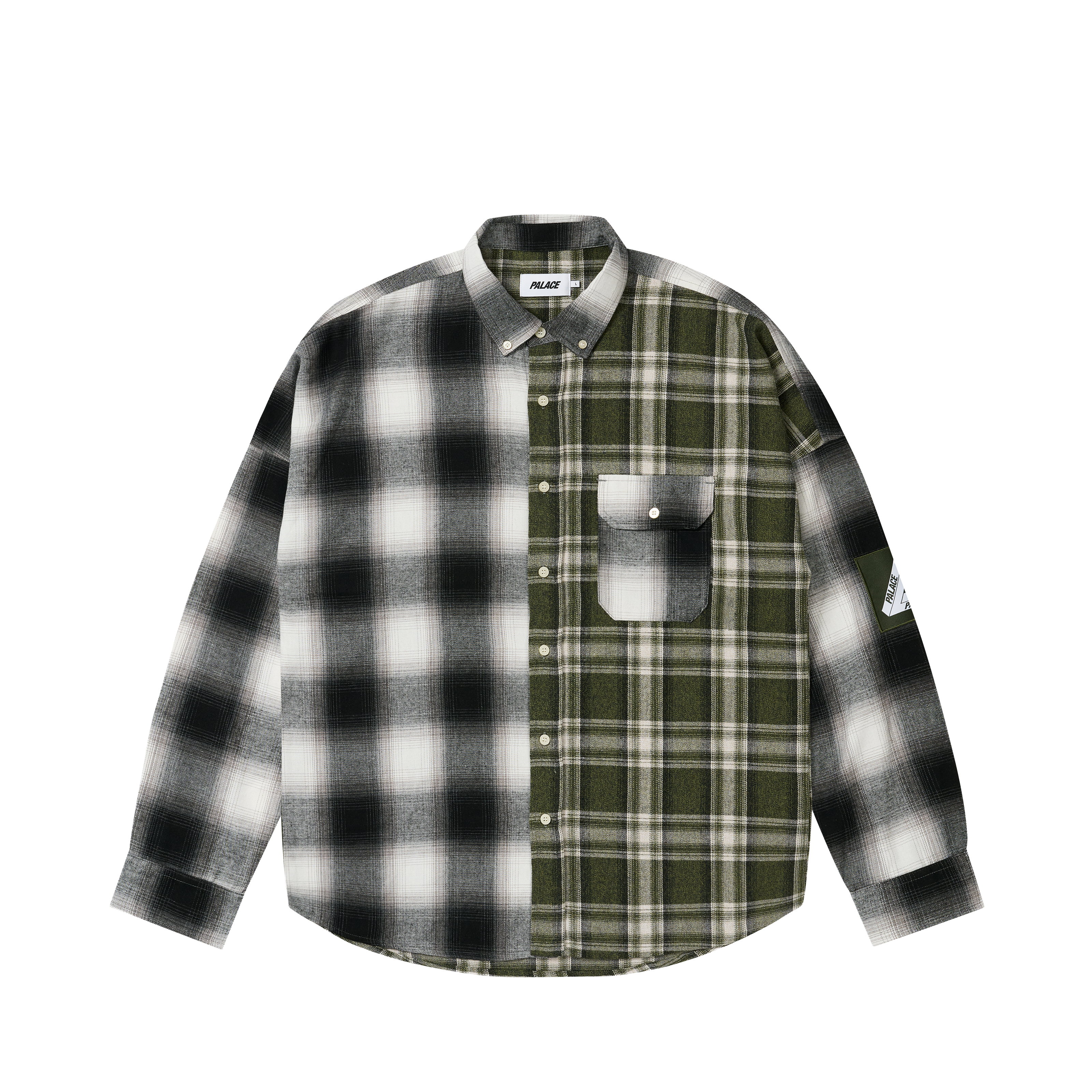 PATCHY FLANNEL SHIRT GREEN