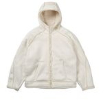 Palace restock - SHERPA FAUX SUEDE HOODED JACKET WHITE