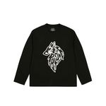 SKETCHY LONE WOLF LONGSLEEVE BLACK