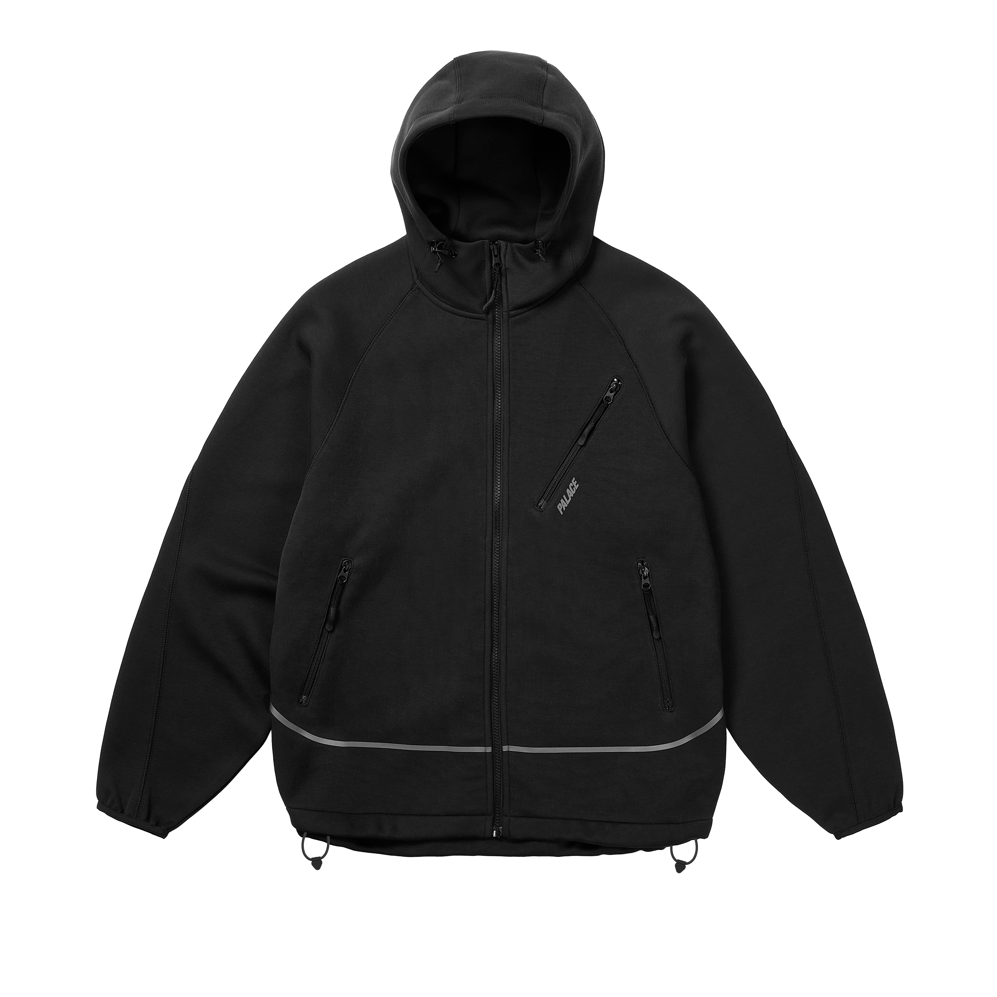 SPORTY ZIP HOOD BLACK