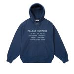 STAMP WAFFLE ZIP HOOD NAVY