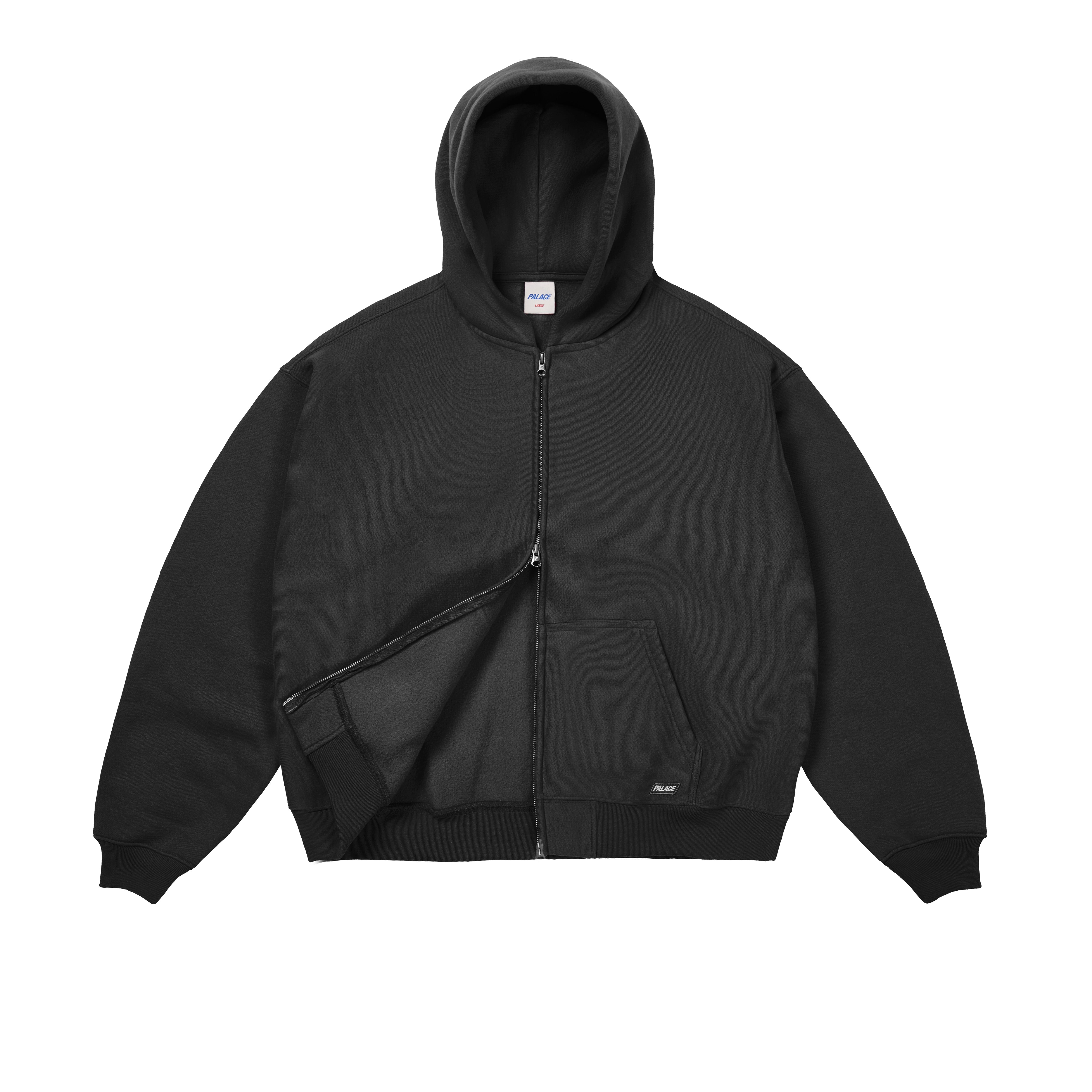 UNISEX ZIP HOOD BLACK