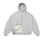 UNISEX ZIP HOOD GREY MARL