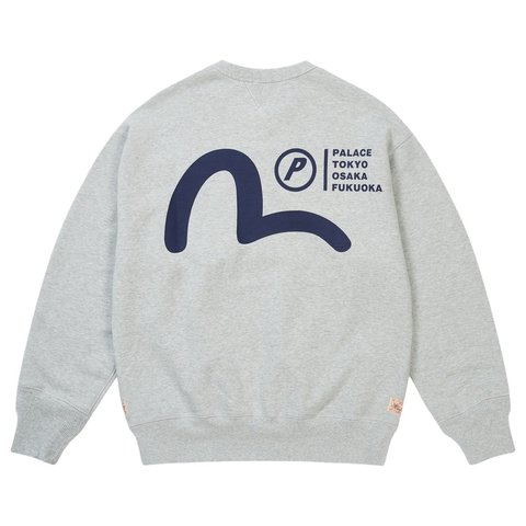 Palace PALACE EVISU CREW GREY MARL