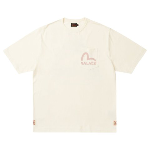 Palace PALACE EVISU HEAVY WASH T SHIRT OFF WHITE