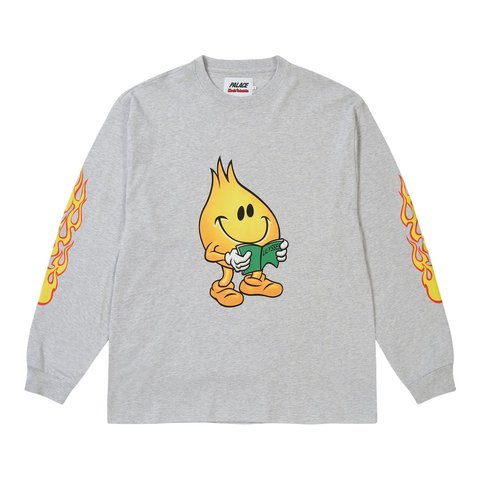 PALACE WORLD INDUSTRIES Longsleeve Grey Marl