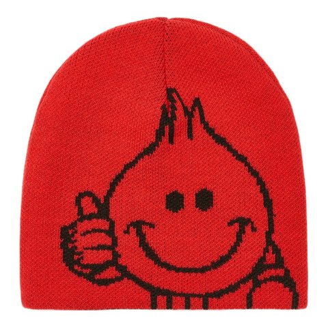 PALACE WORLD INDUSTRIES Reverso Nein Cuff Beanie Black Red